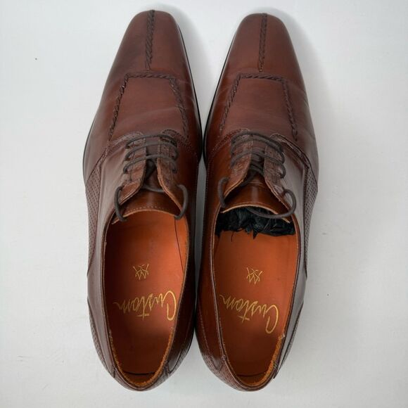 Mezlan Slesse Custom Brown Leather Derby Dress Shoes Mens 12 Split Toe Spain main image 6